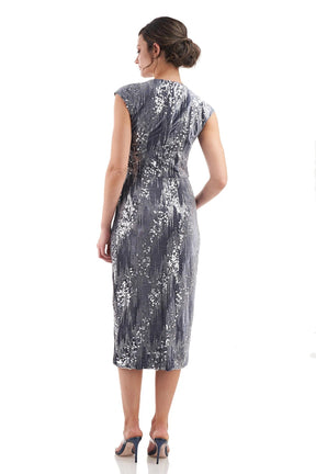 June Faux Wrap Midi Dress