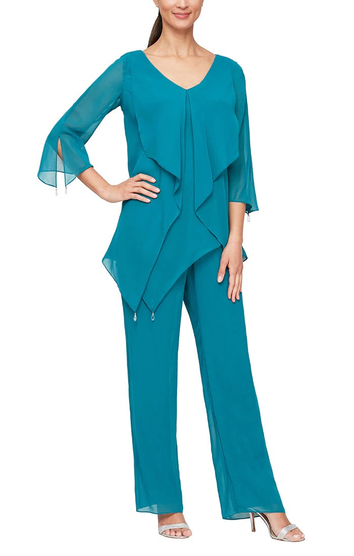 Layered Chiffon 2pce Pantsuit