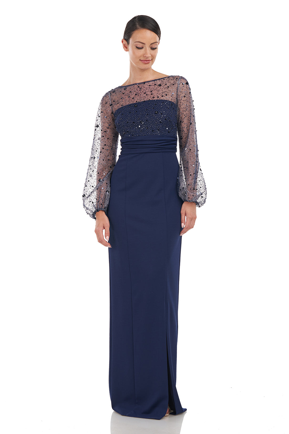 Logan Illusion Column Gown