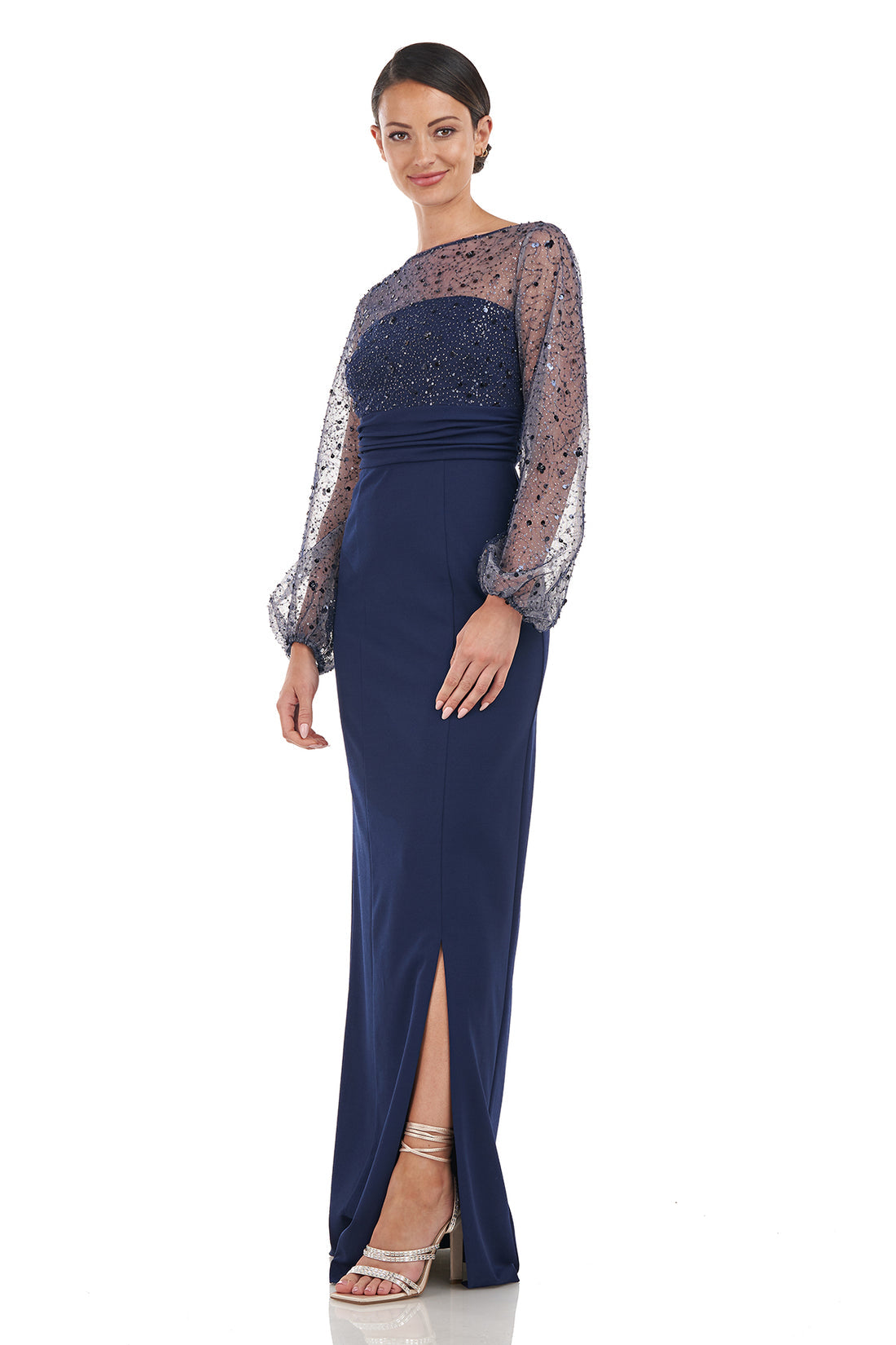 Logan Illusion Column Gown