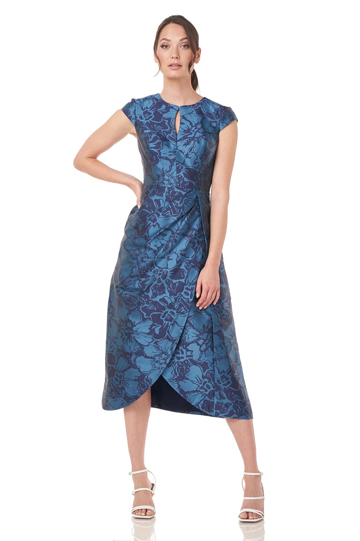 Massima Jacquard Midi Dress