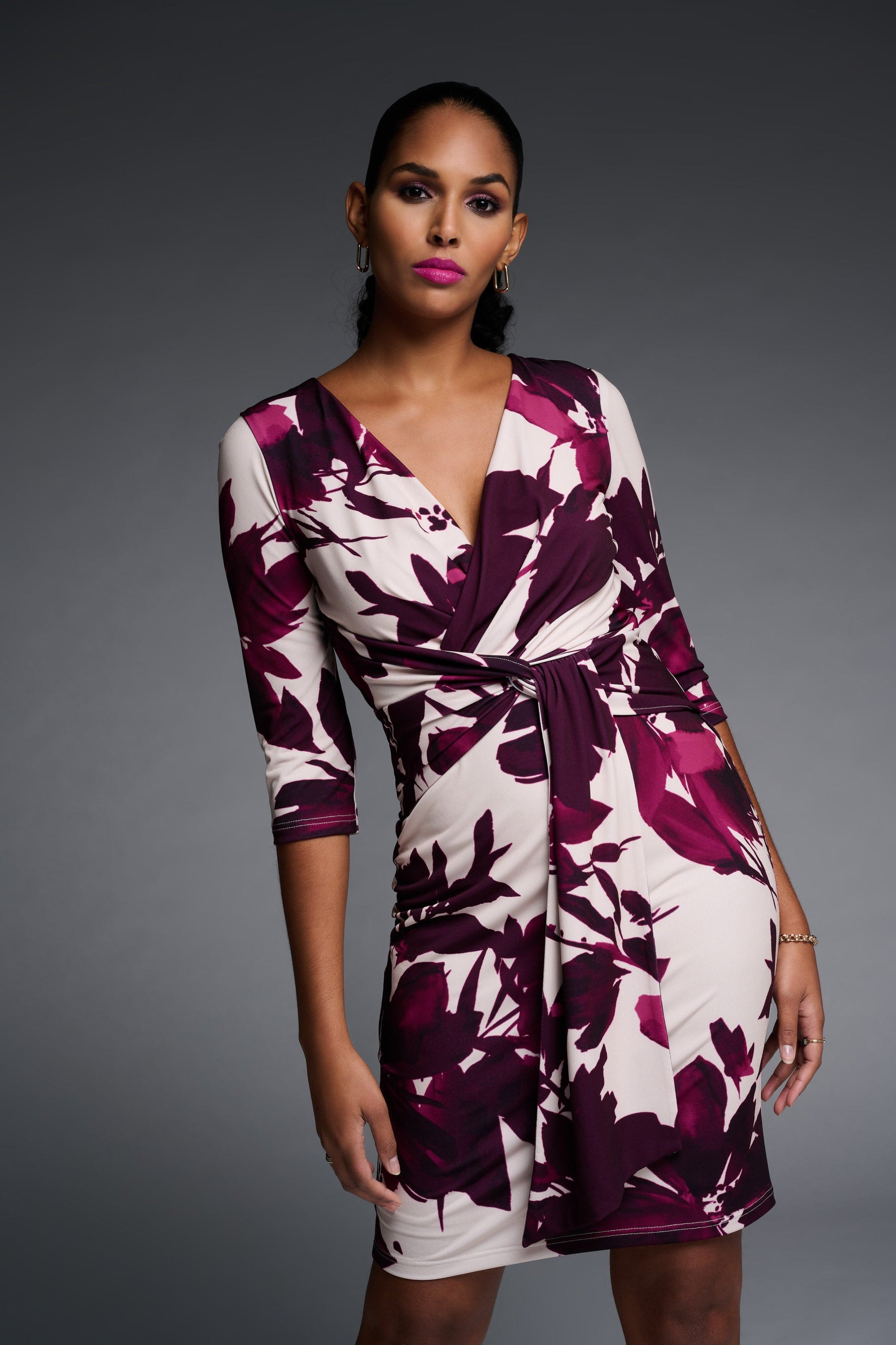 Mulberry Floral Wrap Dress