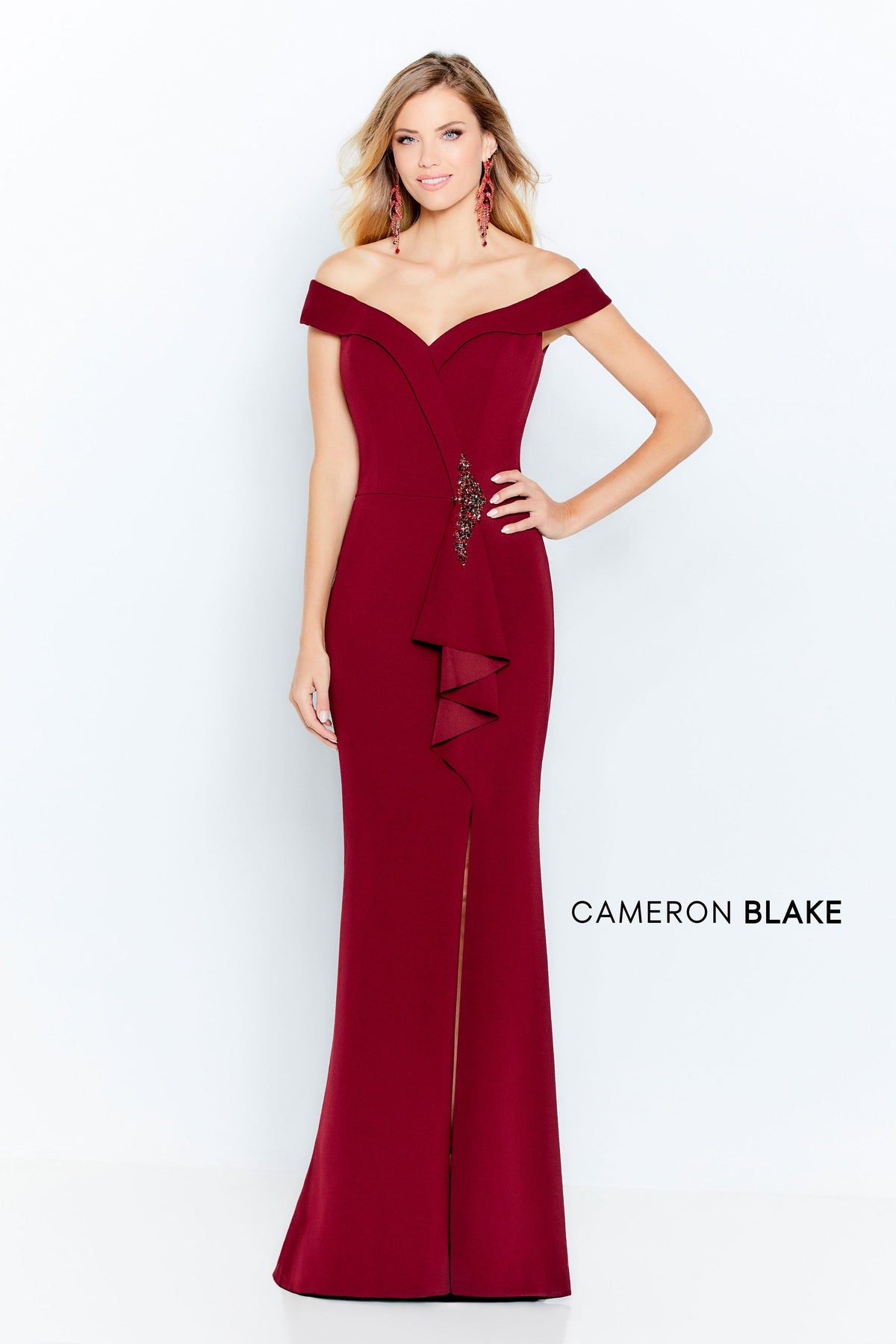 Off Shoulder Stretch Luxe Gown
