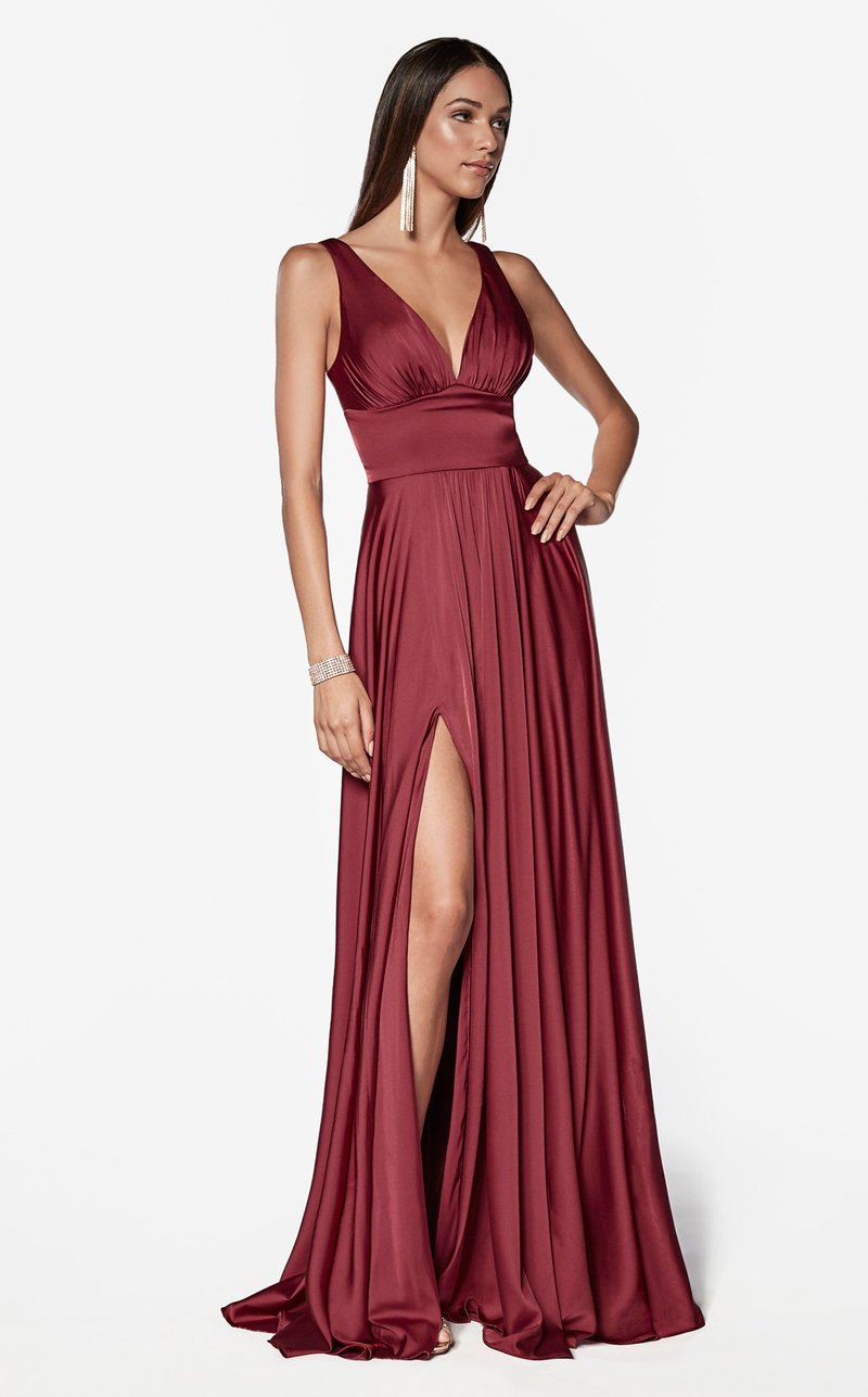 Satin Flowy A-Line Gown