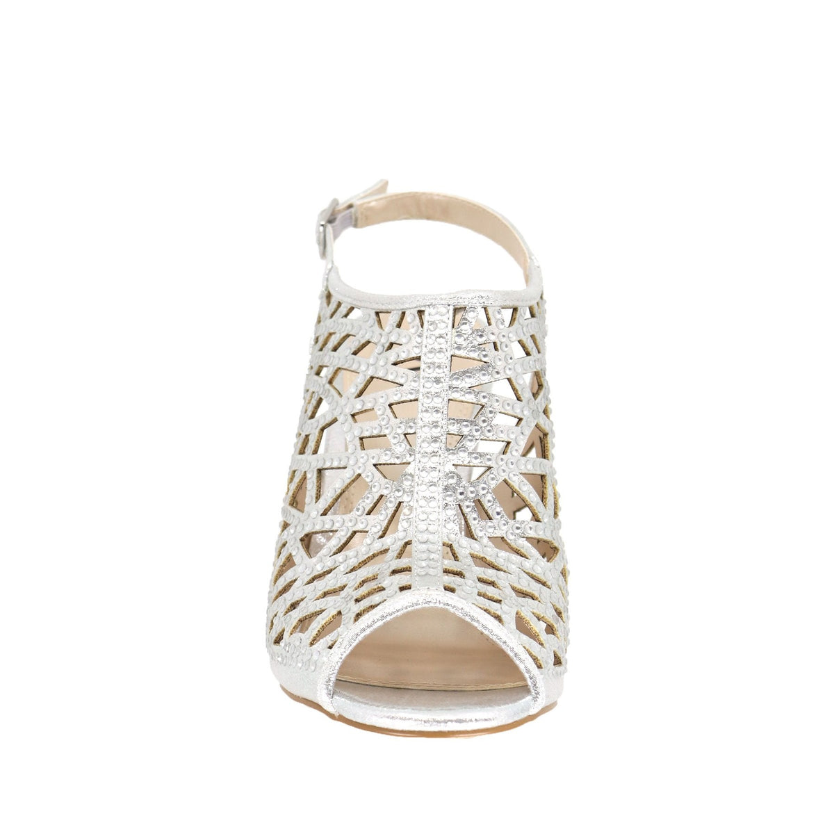 Savannah Silver Cage Strap Shoe