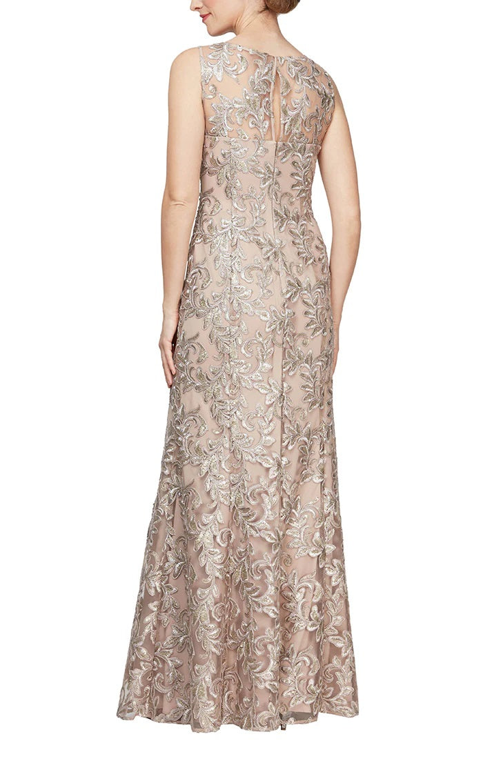 Sequin Embroidered Gown