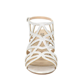 Macy Silver Caged Strap Shoe