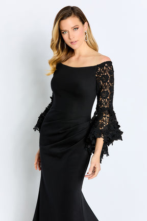 Stunning Lace Bell Sleeve Gown