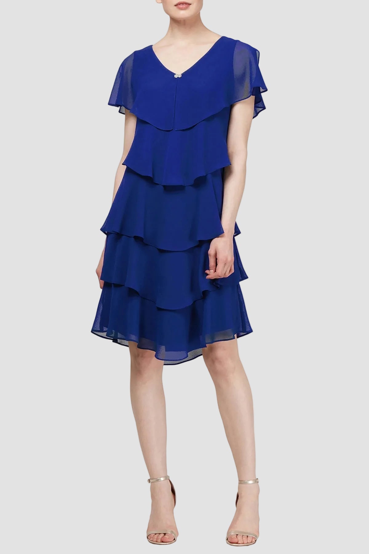Tiered Capelet Dress | Lizzy's by Cathy Allan Tiered Capelet Dress | Lizzy's by Cathy Allan