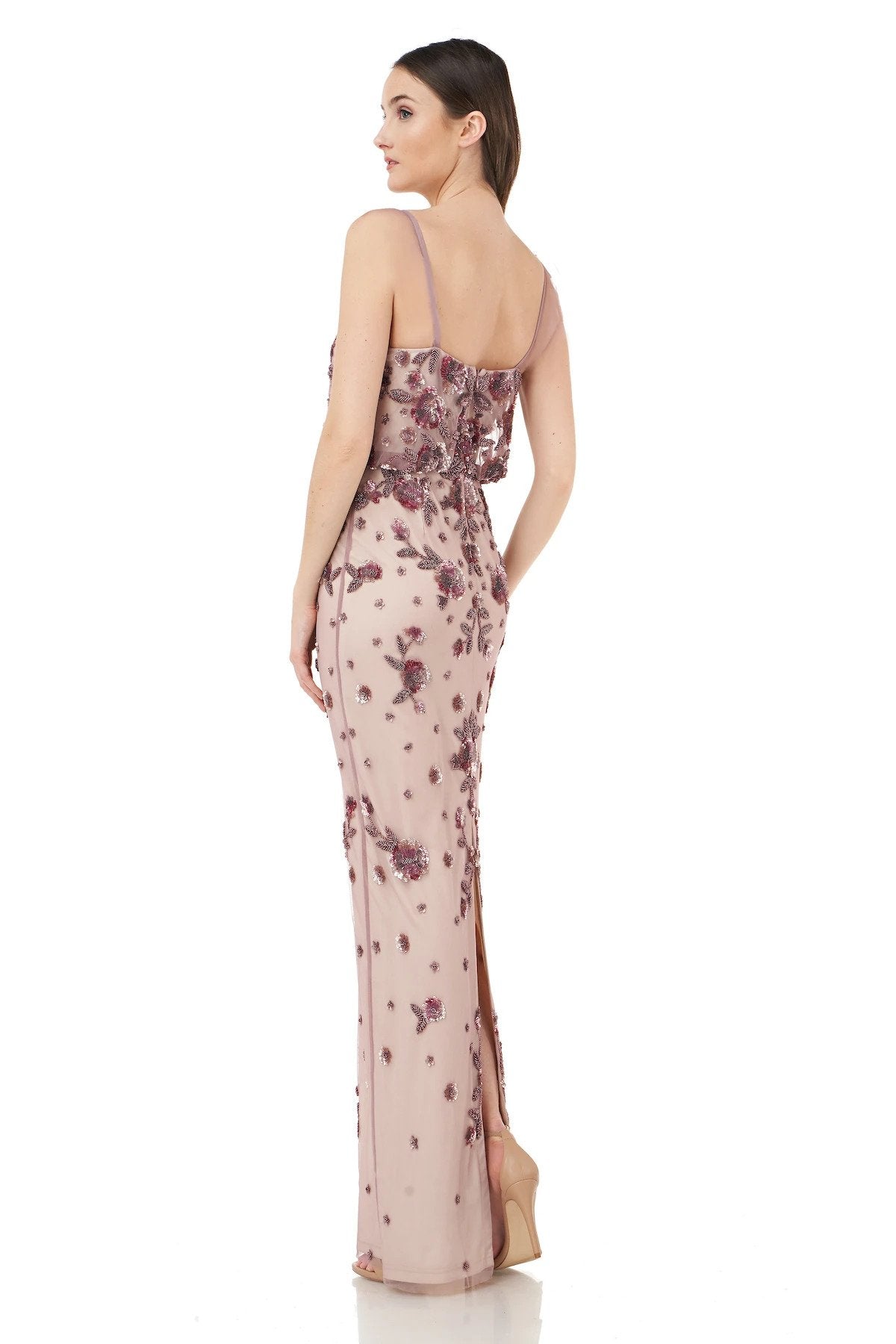 JS Collections Beaded Cami Blouson Gown back